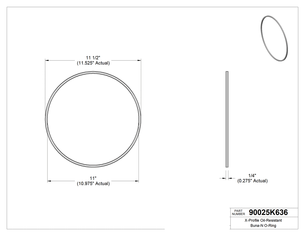 Technical drawing - 90025K636